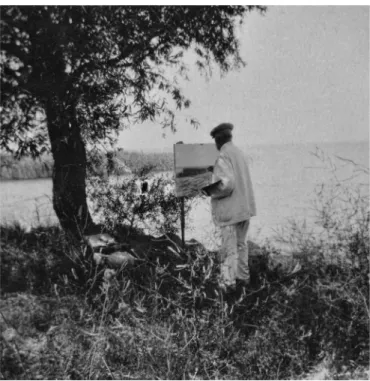 14. kép: A mester nádast fest a parton, 1917