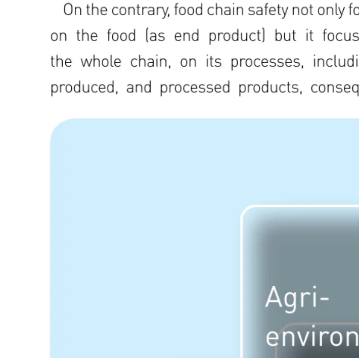 Figure 2: The relationship between food chain safety, food safety, food security and agri-environment protection