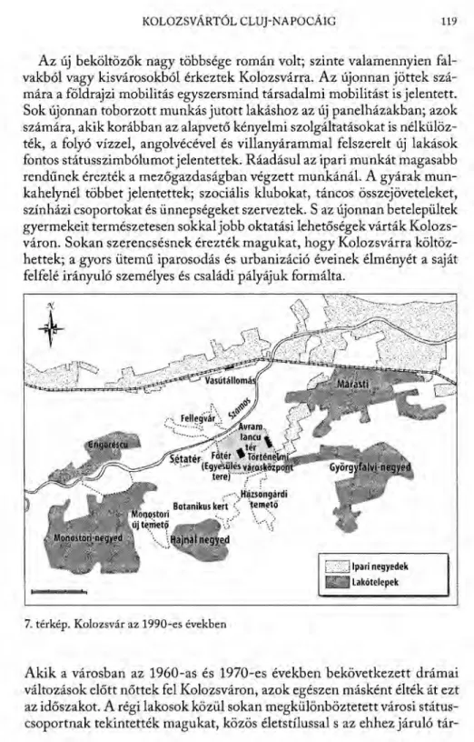 7. térkép. Kolozsvár az 1990-es években