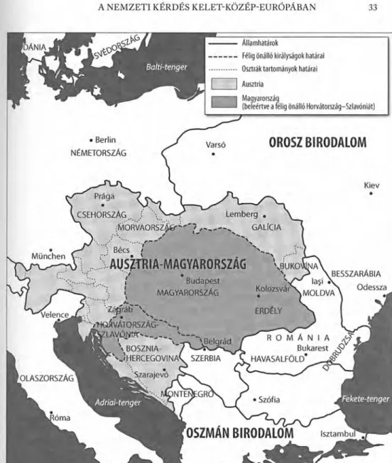 3. térkép. Kelet-Közép-Európa, 1910