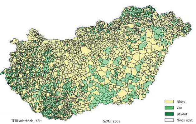 1. táblázat: A falu- és tanyagondnoki szolgáltatás fõbb adatai régiók szerint, 2002–2007 (XII