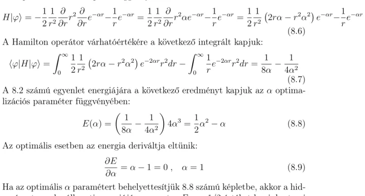 8.1. ábra. A hidrogénatom alapállapoti hullámfüggvénye