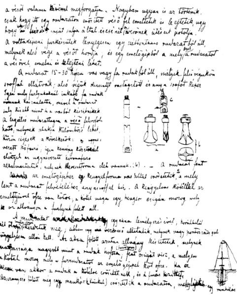1. ábra. Részlet Hofmann Károly kéziratos geológia jegyzetébõl (Lóczy Lajos ajándéka 1900)