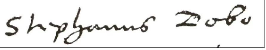 4. kép. Dobó István egri várkapitány aláírása 1552. október 18-án kelt  levélen. (SZEDERKÉNYI Nándor, 1890