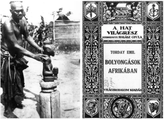 5. kép. Torday Emil első magyar nyelvű   könyvének címlapja (Torday E. 1923.)4. kép. Baluba férfi és szobra (Fotó: Torday 