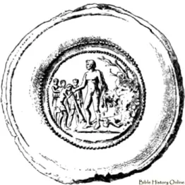 1. kép: Hercules és Cacus Antoninus Pius korabeli bronz medálon