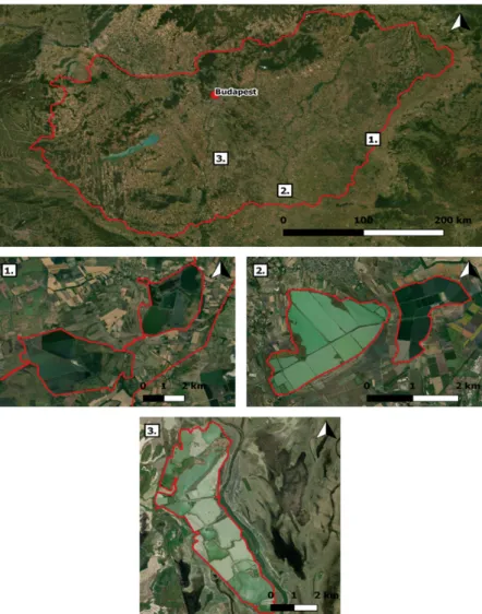 Figure 1. Selected fishpond systems and their location in Hungary: 1. Biharugra fishpond system; 2