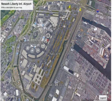 Figure 2: Newark Airport layout (Edited by the Author)