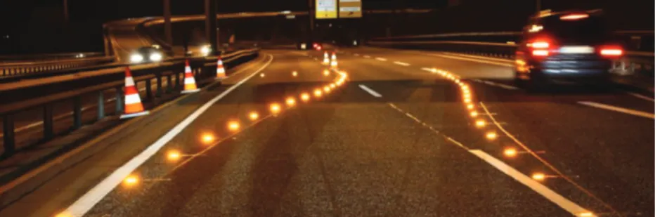 5. ábra. Intelligens LED burkolati világítás B6 autópályán, Németország- Németország-ban [5]