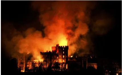 Figure 1: Fire of the Windsor Castle [1] 