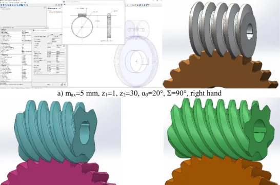 Figure 5 Designing of epicyclic gear train by GearTeq and Solidworks softwares   (m ax =5 mm, z internalg =67, z sungear =37, z planetp =15, α 0 =20°) 