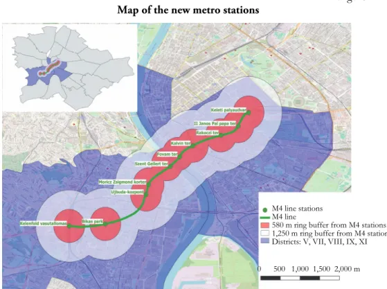 Figure 2   Map of the new metro stations 