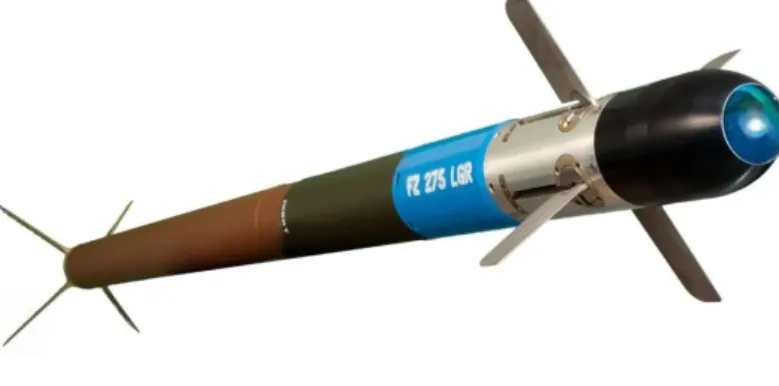 16. ábra FZ275 félaktív lézer önirányítású rakéta [8] 