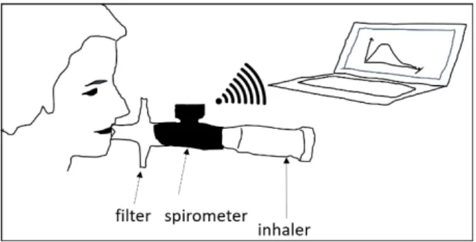 Figure 1. Scheme of inhalation profile measurements. 
