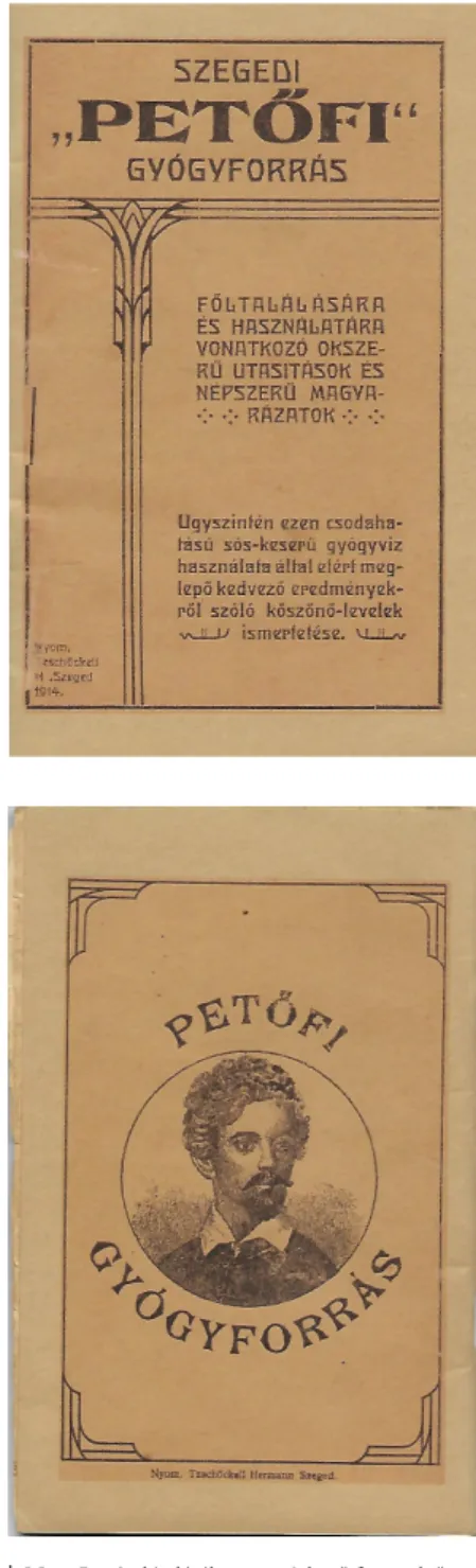 1. ábra Masa István kiadásában megjelenő füzet első   és hátsó borítója