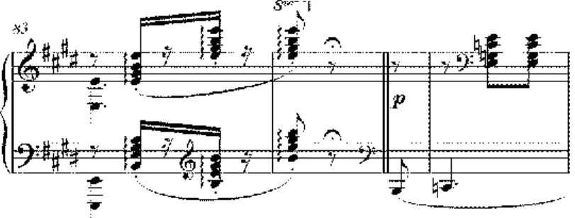 20. ábra: Liszt Ferenc: É-dúr Consolation 83-85. ütem 