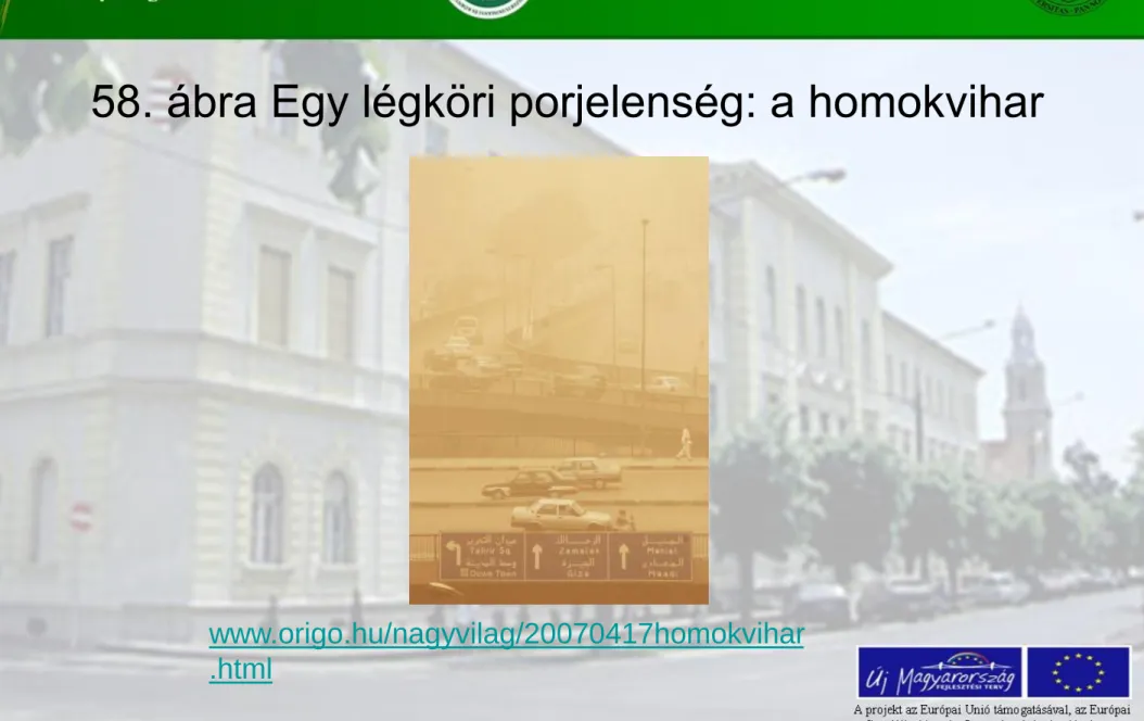 58. ábra Egy légköri porjelenség: a homokvihar 