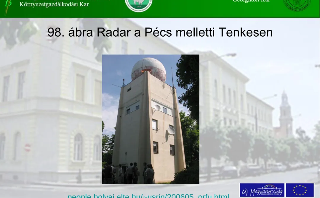 98. ábra Radar a Pécs melletti Tenkesen 