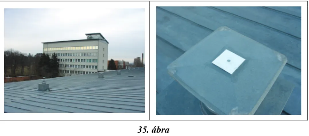 A bázispontot a laborfolyosó feletti tetőszerkezeten alakítottuk ki (35. ábra). 