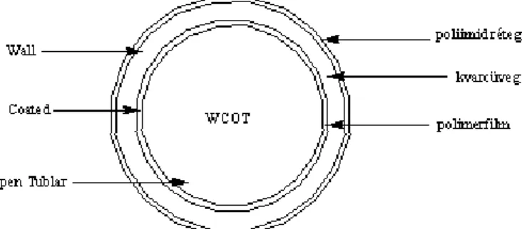 2.2.4.1. ábra. WCOT: Wall Coated Open Tubular Colum  Sziloxán (szilikon) állófázisok 