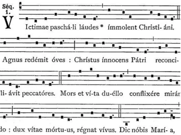 6.2. ábra - Melizmatikus éneklés gregorián énekben