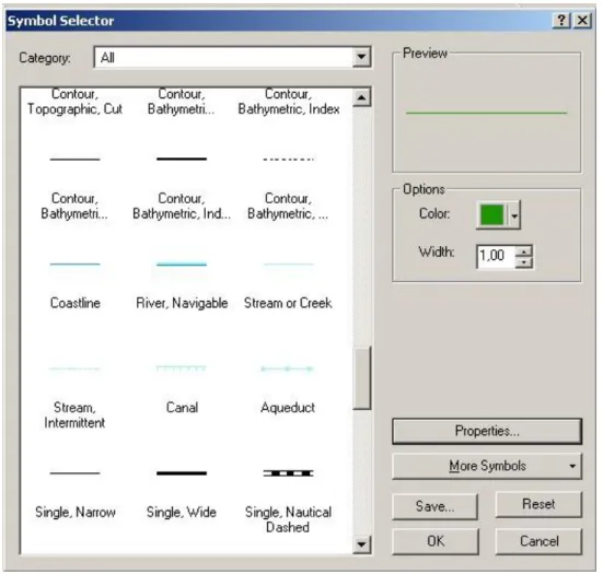 Figure 5.13. Symbol Selector of line geometry features
