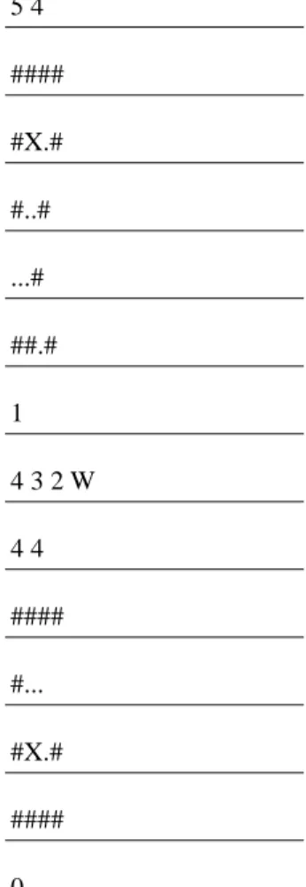A 17.1. ábra a példa inputban leírt labirintusokat ábrázolja.