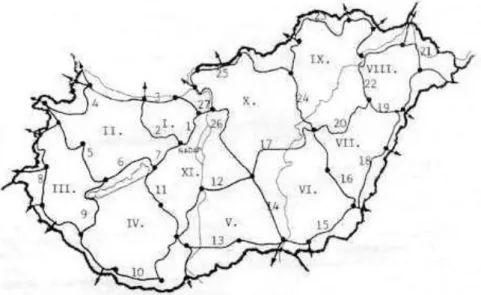 Figure 10. The first order Hungarian levelling network