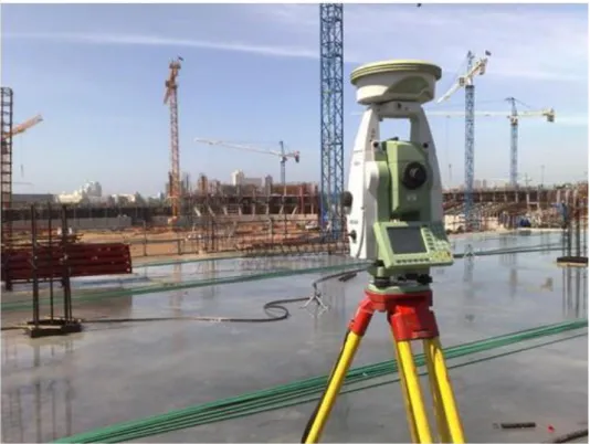 Figure 13. The robotic total station with GPS receiver equipped