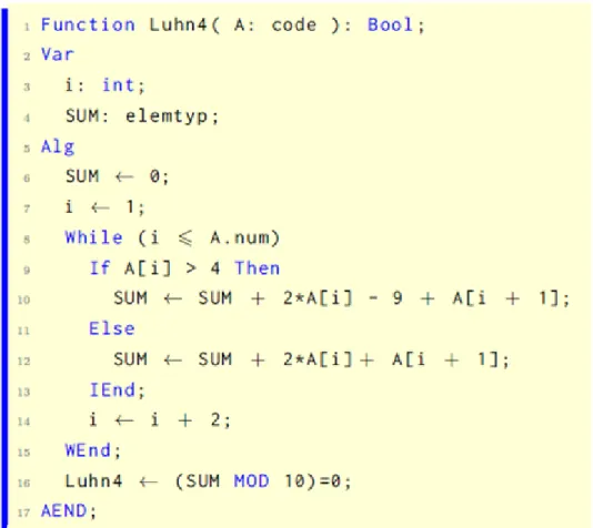 3.9. figure. Luhn-algoritmus egy lehetséges megvalósítása.