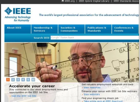 3. ábra:   Az IEEE szervezet weboldala 