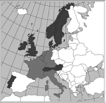 1. térkép: A hatok és a hetek Európája. EGK és EFTA, 1960.