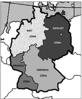 1. térkép: A megosztott Németország, 1945.