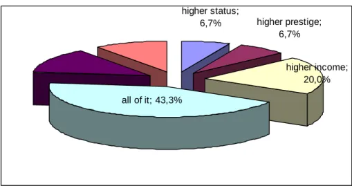 Figure 5 Intracompany competition, 2006 all of it; 43,3% higher status; 6,7% higher prestige; 6,7% higher income; 20,0%