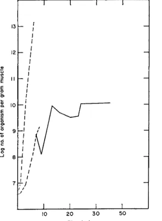 FIG.  1 4 . Rate of growth of bacteria on supercooled and frozen fish muscle at 