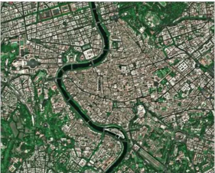 1-10. ábra Róma belvárosa egy SPOT felvételen Forrás:  http://esamultimedia.esa.int/images/EarthObservation/rome_SPOT_H.jpg 