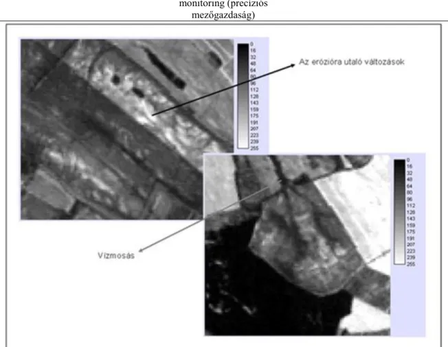 13. ábra Az erózió különböző formái LANDSAT TM felvétel részleten.