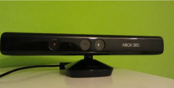 A Kinect for Xbox (10. ábra) 2010 novemberében jelent meg. A hardver alapvetően  több  szenzorból  álló  érzékelő  rendszer,  melyet  a  Microsoft  Xbox  konzoljához  készülő  játékokhoz  terveztek