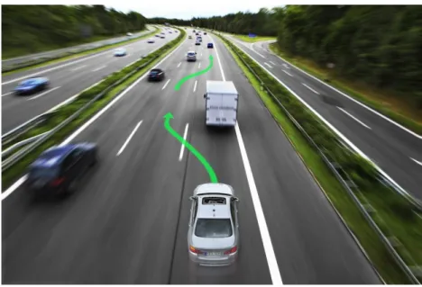 Figure 1.18. Test  vehicle  with  automated  highway  driving  assist  function  (Source: 
