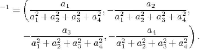 Figure 3.2. The multiplication rule for basis elements of quaternions