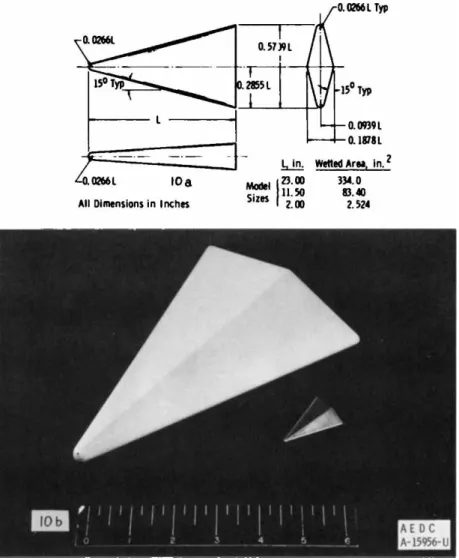 Fig.  1 0 Delta wing models. 