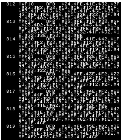 2. ábra:   Gépi kódú programrészlet 