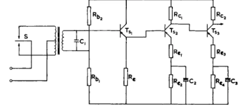Fig. 6. .—Input stage transistor amplifier. 