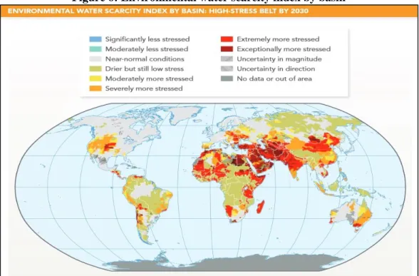 Figure 6: Environmental water scarcity index by basin 