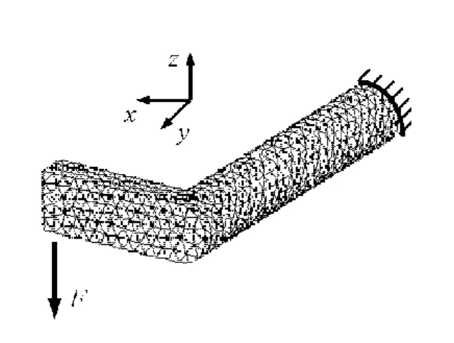 A 4.2.31. ábra egy hengeres szárból és téglalap keresztmetszetű karból álló kilincset ábrázol