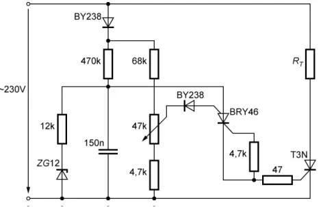 4.58. ábra. A tirisztor tetróda alkalmazása: a) mint programozható egyrétegű tranzisztor,  b) komplementer programozható egyátmenetű tranzisztor 