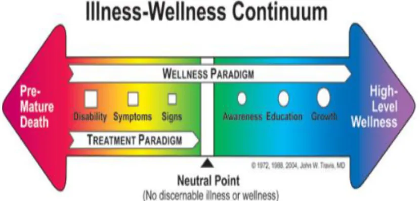 2. ábra: Az Illness-Wellness Kontinuum 