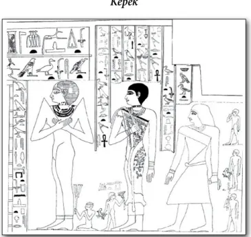1. kép II. Hotepheresz, III. Mereszanh és fia, Nebemahet a Főkamra nyugati falán