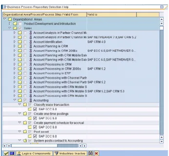 Figure 1. BPR overview in SAP Solution Manager. 