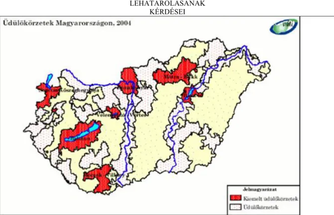 6. ábra: Az idegenforgalmi régiók Magyarországon  Szerk.: Aubert A., 2010